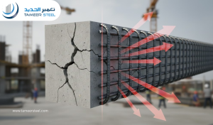 How steel reinforcement bars prevent cracks in concrete?